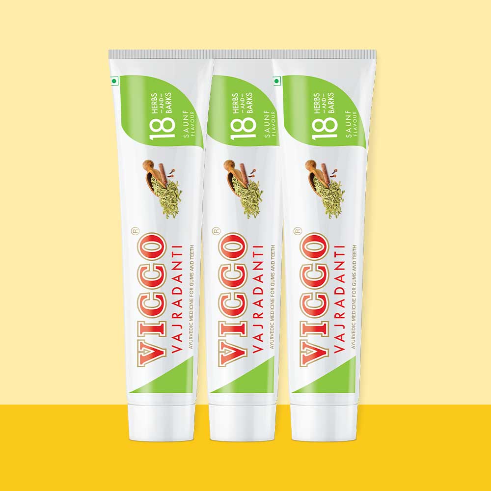 Vicco Vajradanti Paste in Saunf Flavour - 160 gms image 4