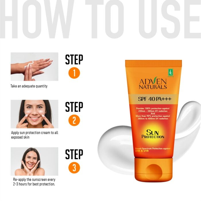 Adven Naturals Sun Protection Sunscreen SPF 40 PA+++ - 100 ml image 6