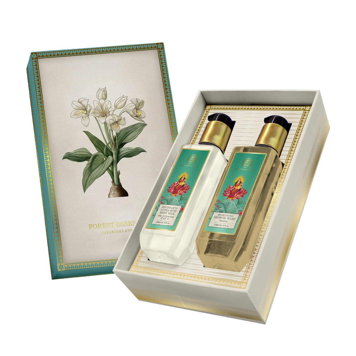 Forest Essentials White Lily Body Care Duo (Soundarya) Box