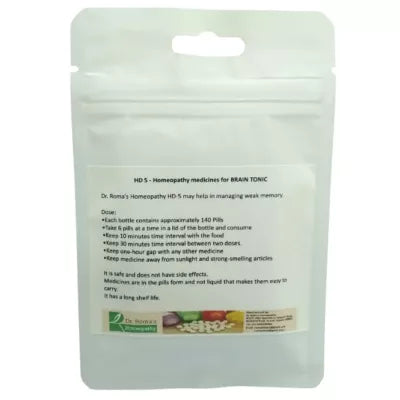 Dr. Romas Homeopathy HD-5 Brain Tonic 2 Bottles - 16 gms (Each) image 2