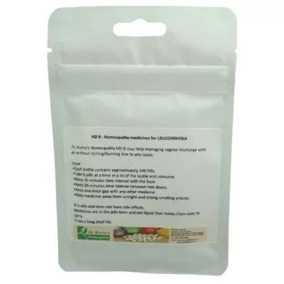 Dr. Romas Homeopathy HD-9 Leucorrhoea 2 Bottles - 16 gms (Each) image 2