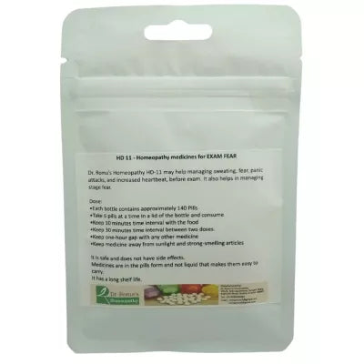 Dr. Romas Homeopathy HD-11 Exam Fear 2 Bottles - 16 gms (Each) image 3