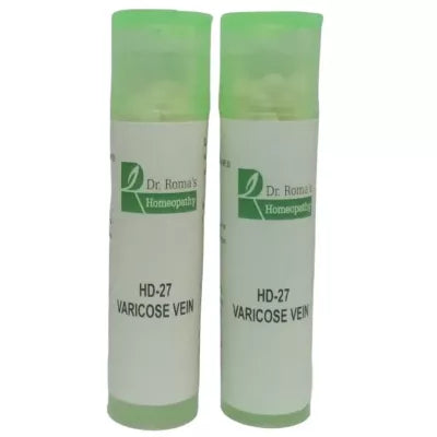 Dr. Romas Homeopathy HD-27 Varicose Vein 2 Bottles - 16 gms (Each) image 3