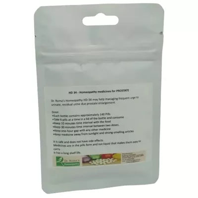 Dr. Romas Homeopathy HD-34 Prostate 2 Bottles - 16 gms (Each) image 2