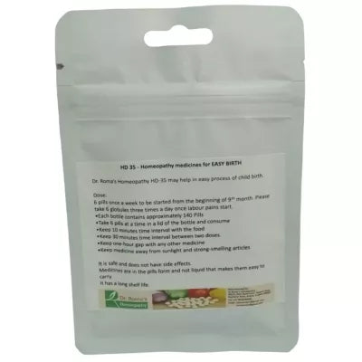 Dr. Romas Homeopathy HD-35 Easy Birth 2 Bottles - 16 gms (Each) image 3