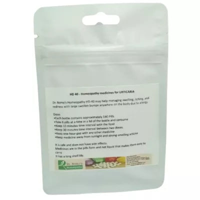 Dr. Romas Homeopathy HD-40 Urticaria 2 Bottles - 16 gms (Each) image 2