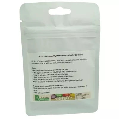Dr. Romas Homeopathy HD-41 Food Poisoning 2 Bottles - 16 gms (Each) image 2