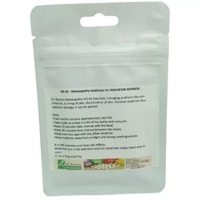Dr. Romas Homeopathy HD-42 Radiation Sickness 2 Bottles - 16 gms (Each) image 3