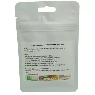 Dr. Romas Homeopathy HD-46 Bed Wetting 2 Bottles - 16 gms (Each) image 2