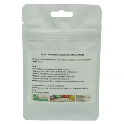 Dr. Romas Homeopathy HD-53 Dental Caries 2 Bottles - 16 gms (Each) image 2