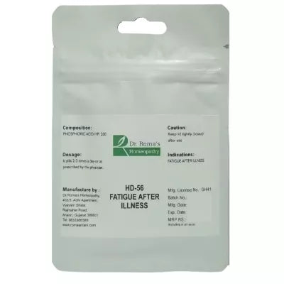 Dr. Romas Homeopathy HD-56 Fatigue After Illness 2 Bottles - 16 gms (Each)