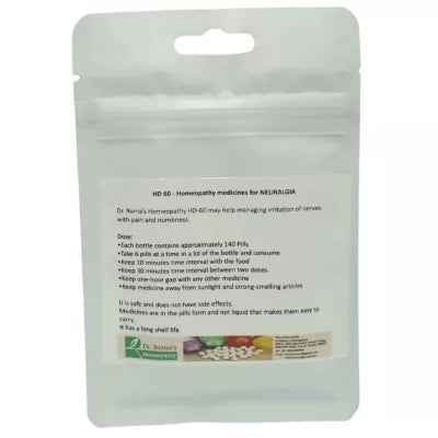 Dr. Romas Homeopathy HD-60 Neuralgia 2 Bottles - 16 gms (Each) image 2