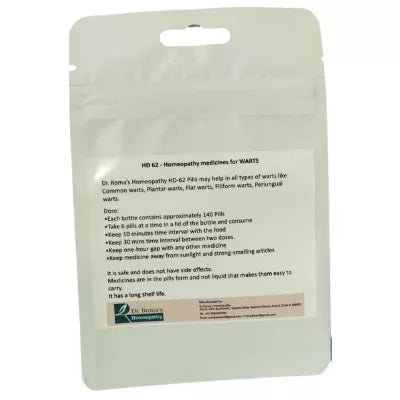 Dr. Romas Homeopathy HD-62 Warts 2 Bottles - 16 gms (Each) image 2