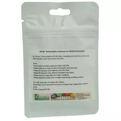Dr. Romas Homeopathy HD-68 Tendon Injury/Frozen Shoulder 2 Bottles - 16 gms (Each) image 2
