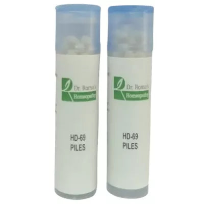 Dr. Romas Homeopathy HD-69 Piles 2 Bottles - 16 gms (Each) image 3