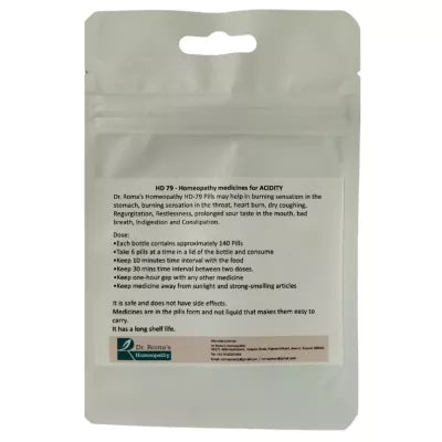 Dr. Romas Homeopathy HD-79 Acidity 2 Bottles - 16 gms (Each) image 2