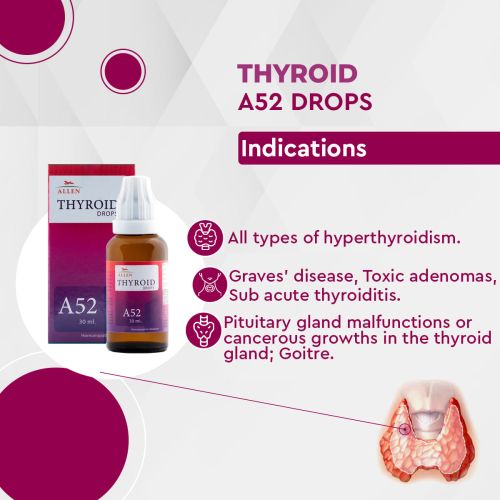 Allen Homeopathy A52 Thyroid Drops - 30 ml image 2