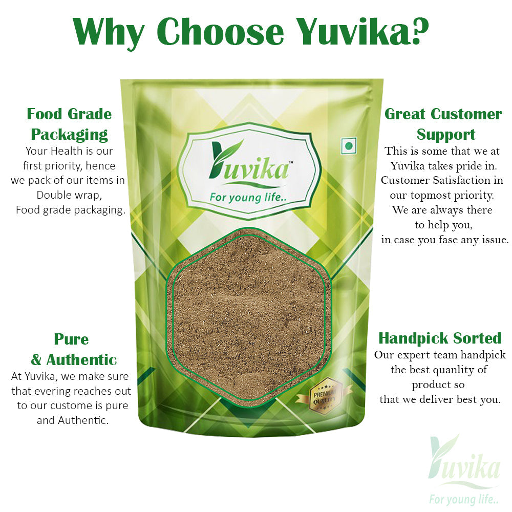 Yuvika Tulsi Patta Powder - Ocimum Sanctum - Basil Leaves Powder image 3