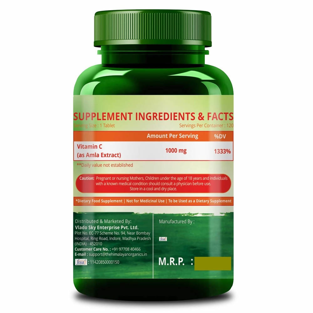Himalayan Organics Vitamin C 1000 mg Tablets image 2