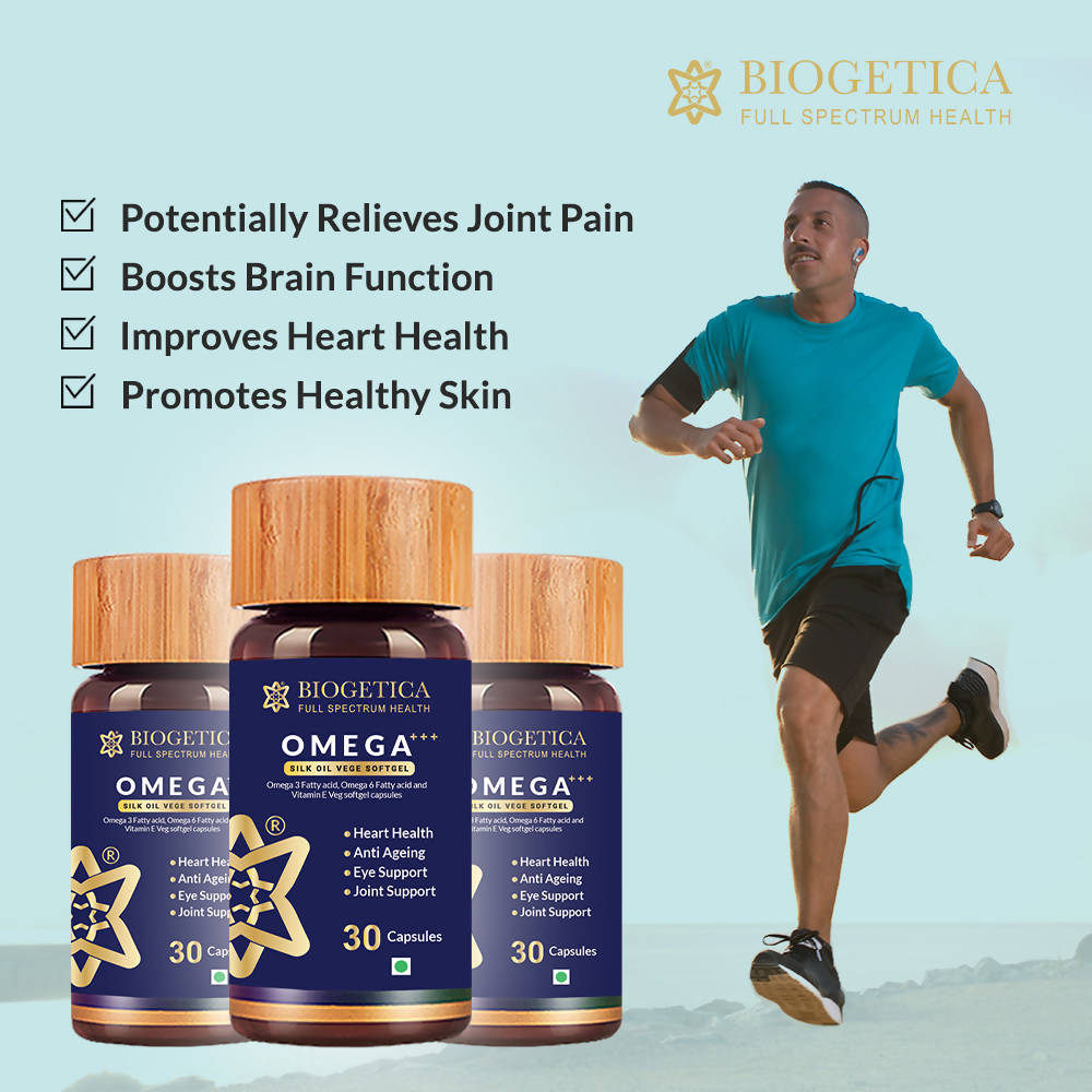 Biogetica Omega+++ Silk Oil Vege Softgel Capsules image 6