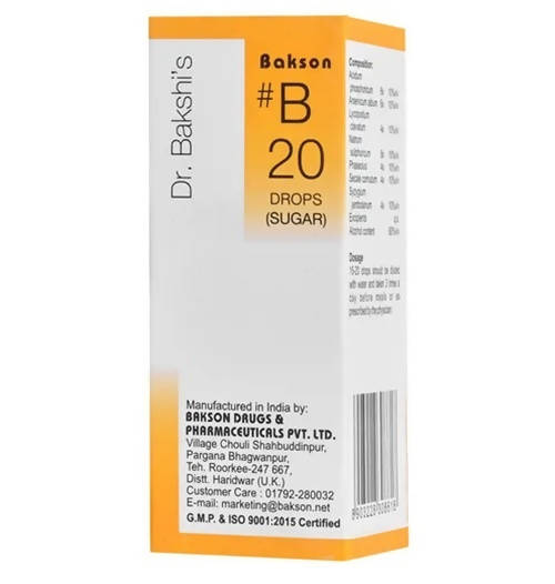 Bakson's Homeopathy B20 Drops image 2