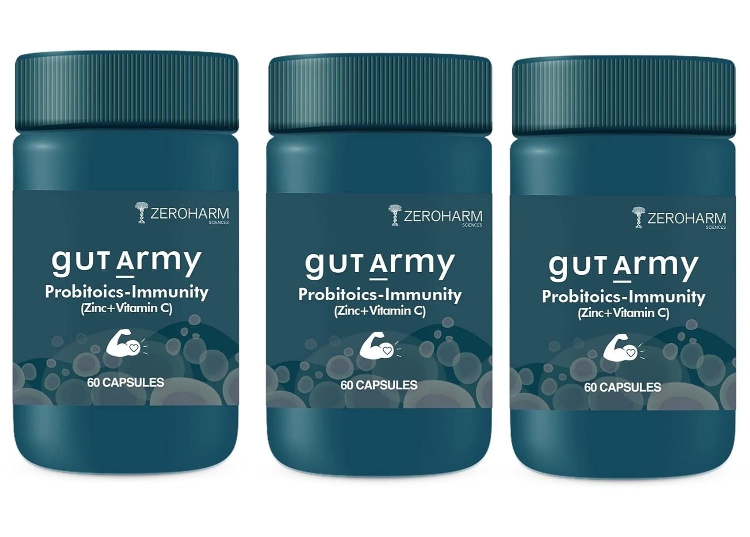 ZEROHARM Gut Army Probiotics & Immunity - 60 tabs image 3