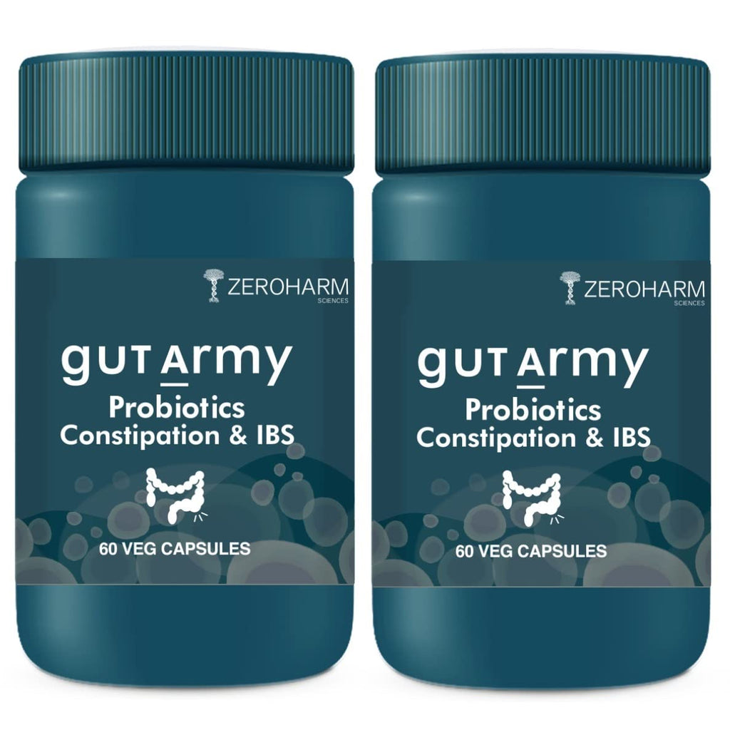 ZEROHARM Gut Army Probiotics for Constipation & IBS - 60 tabs image 2