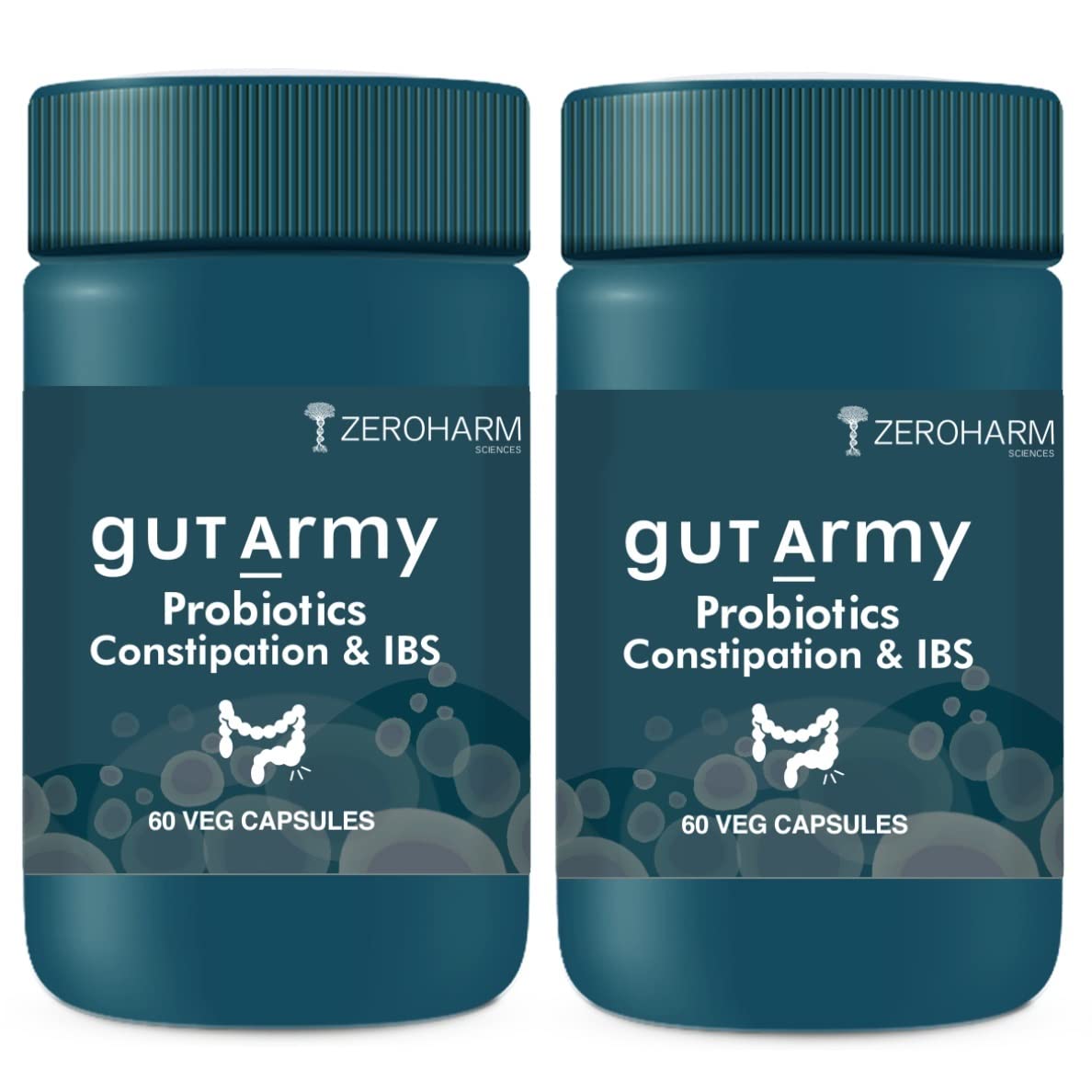 ZEROHARM Gut Army Probiotics for Constipation & IBS - 60 tabs image 2