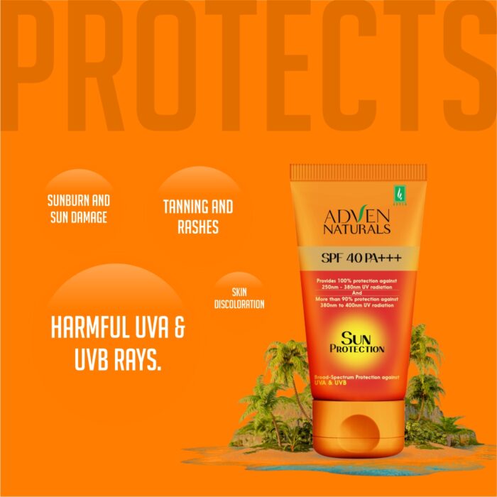 Adven Naturals Sun Protection Sunscreen SPF 40 PA+++ - 100 ml image 5