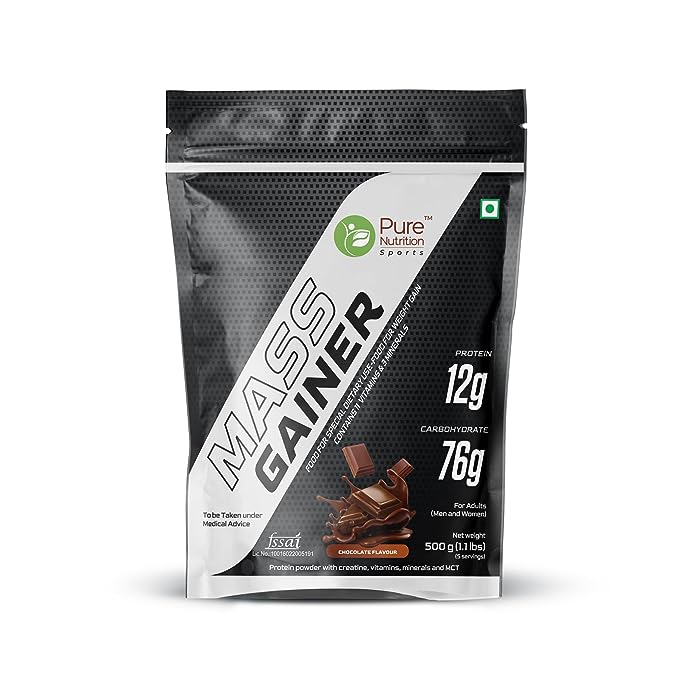 Pure Nutrition Naturals Sports Mass Gainer - 500 gms