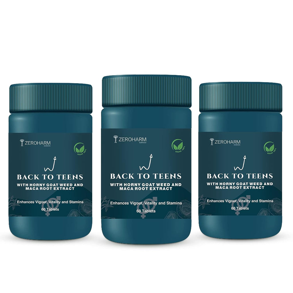 ZEROHARM Back To Teens Horny Goat weed Epimedium - 60 tabs image 3