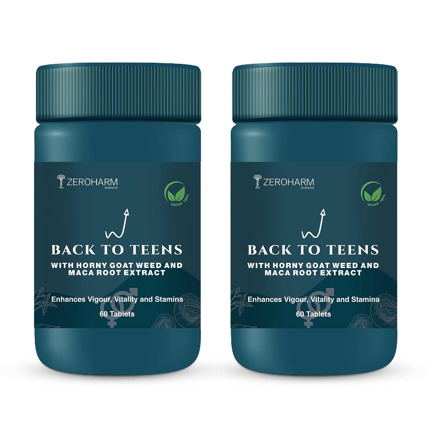 ZEROHARM Back To Teens Horny Goat weed Epimedium - 60 tabs image 2