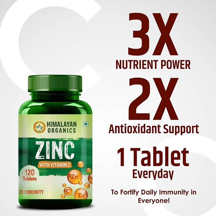 Himalayan Organics Zinc With Vitamin C Tablets image 9