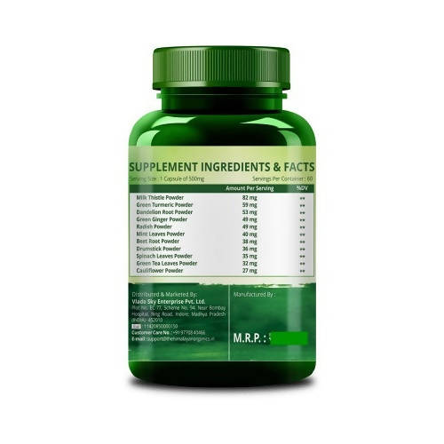 Himalayan Organics Plant Based Liver Support + Milk Thistle Vegetarian Capsules image 3