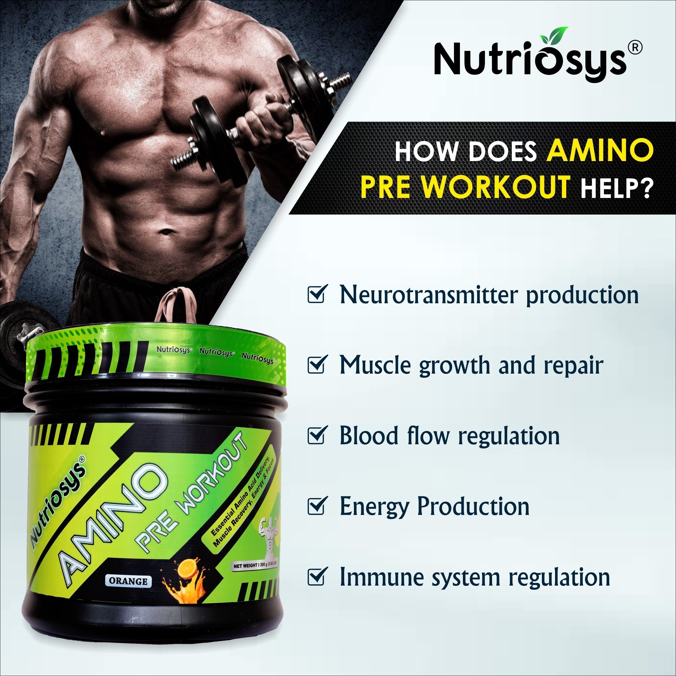 Nutriosys Amino - 300 gms image 4