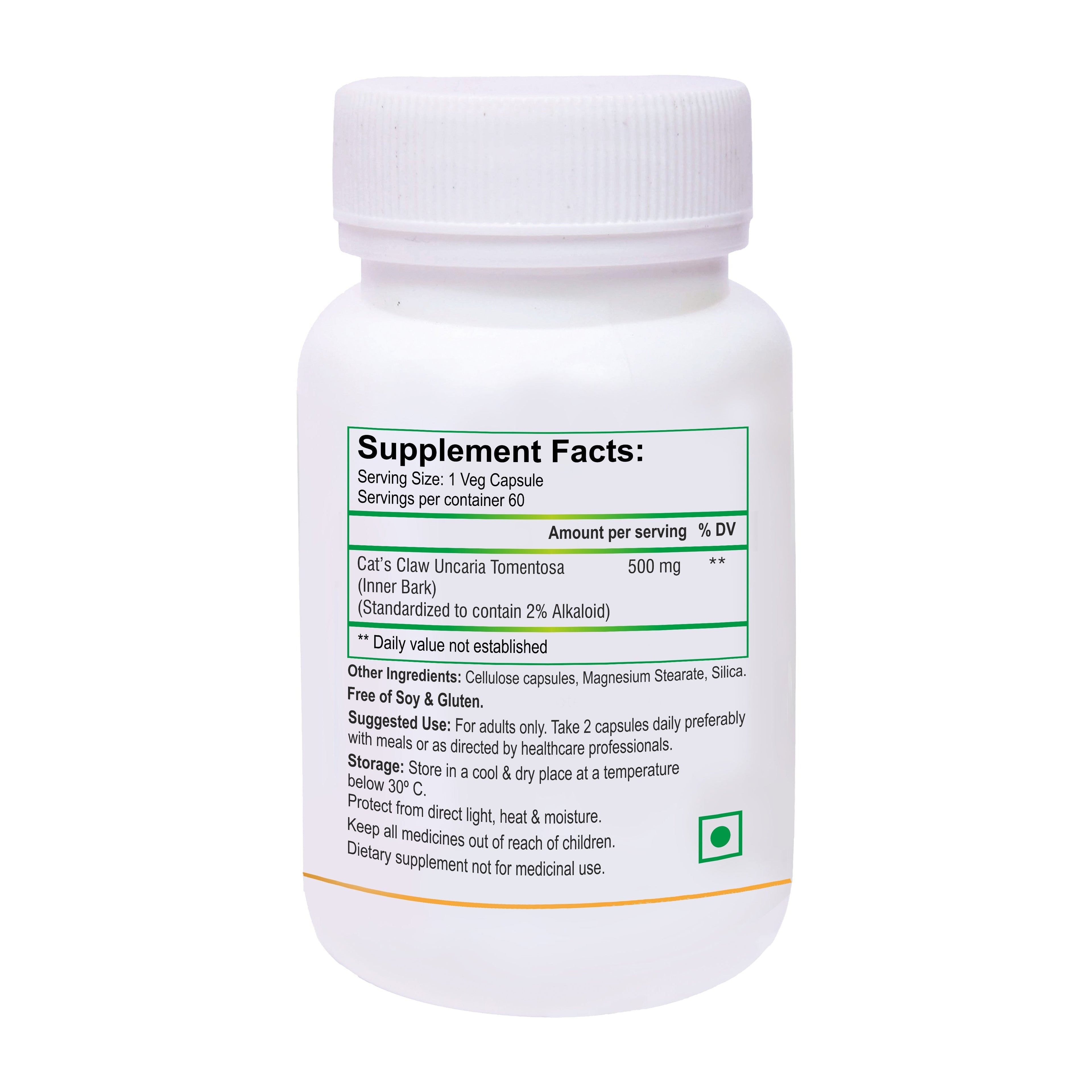 Biotrex Cat's Claw 500 mg - 60 tabs image 2