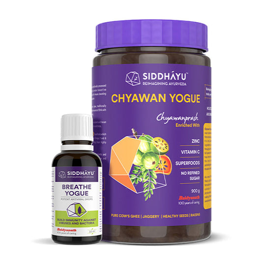 Siddhayu Chyawan Yogue and Herbal Wellness Drops Combo