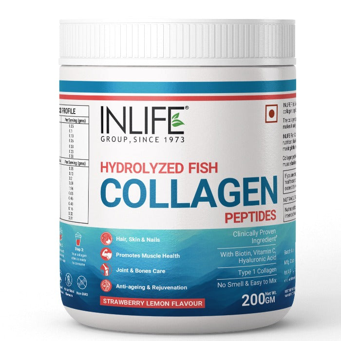 INLIFE Hydrolyzed Marine Fish Collagen Peptides - 200 gms image 3
