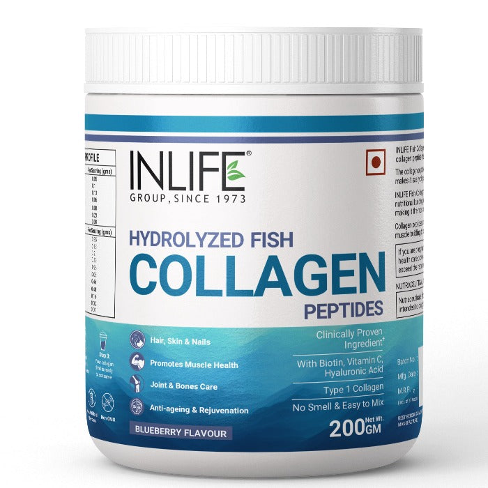 INLIFE Hydrolyzed Marine Fish Collagen Peptides - 200 gms image 2