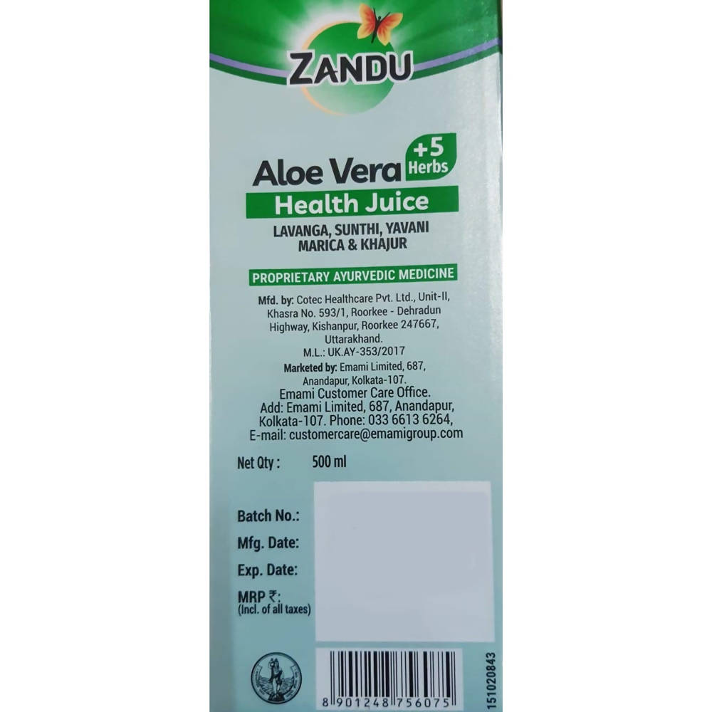 Zandu Aloe Vera And 5 Herbs Health Juice image 6