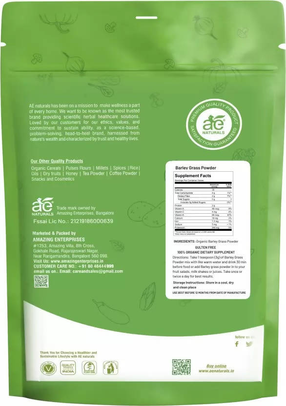 Ae Naturals Barley Grass Powder image 3
