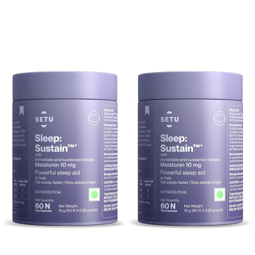 Setu Sleep Sustain Melatonin 10 mg - 60 tabs image 10