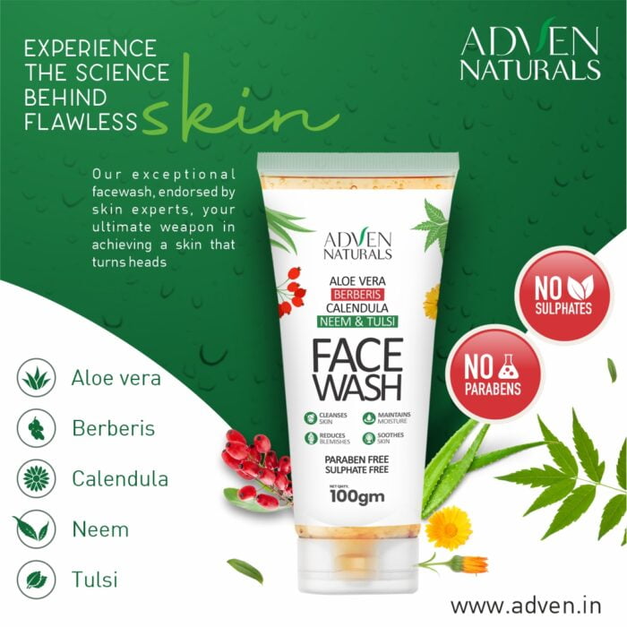 Adven Naturals Face Wash - 100 gms image 3