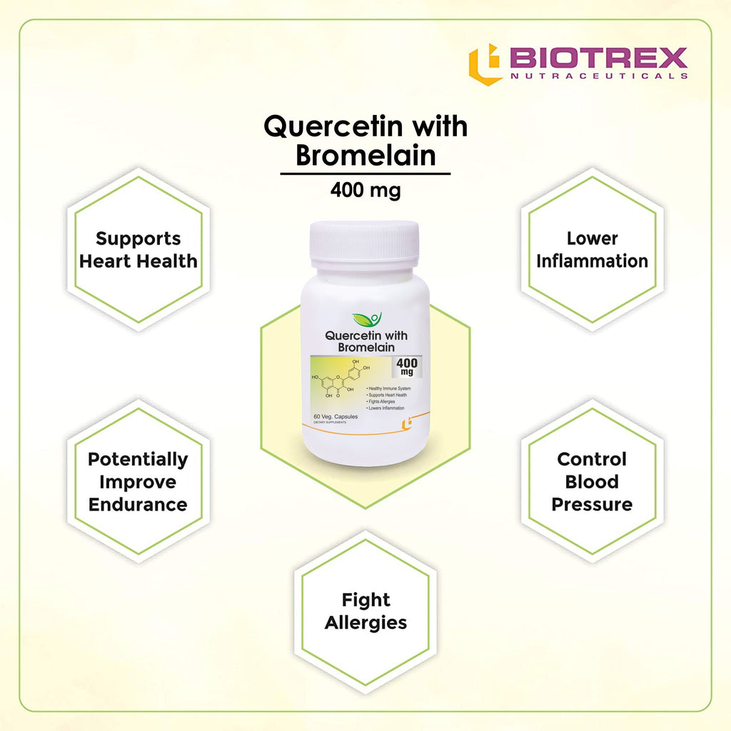 Biotrex Quercetin with Bromelain 400mg - 60 tabs image 4