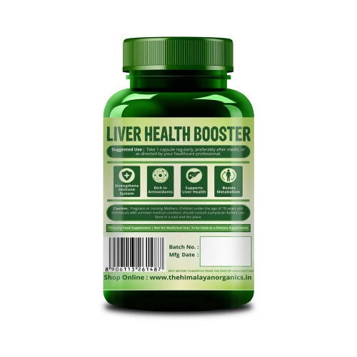 Himalayan Organics Plant Based Liver Support + Milk Thistle Vegetarian Capsules image 2