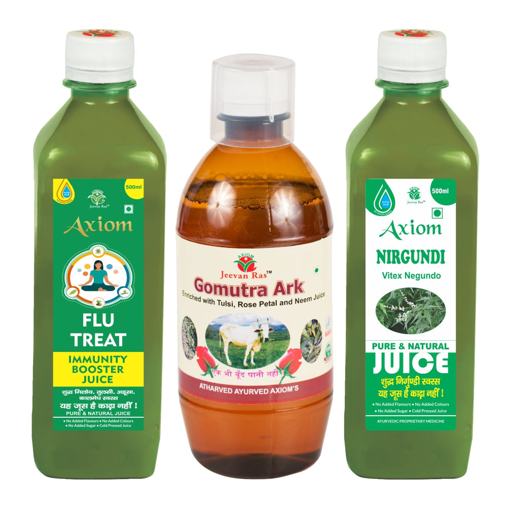 Axiom Rheumatic Combo (Flu Treat + Gomutra Ark + Nirgundi Juice)