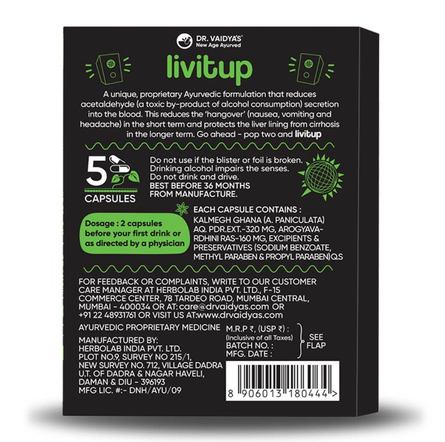 Dr. Vaidya's LIVitup Hangover Shield image 7