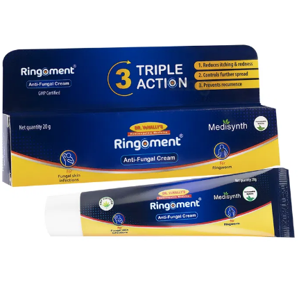 Medisynth Ringoment Anti-Fungal Cream - 20gm image 2