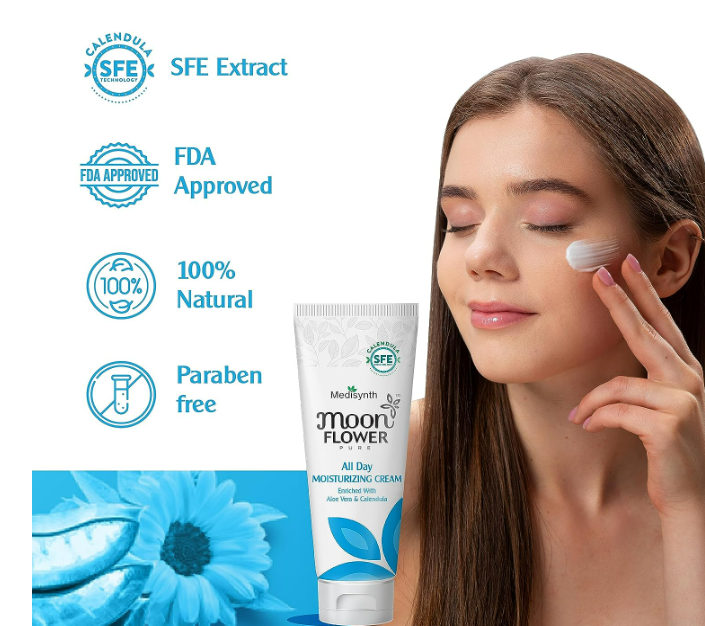 Medisynth Naturals Moonflower All Day Moisturizing Cream - 50gm image 6