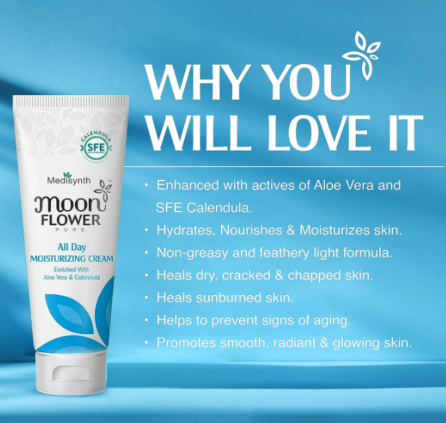 Medisynth Naturals Moonflower All Day Moisturizing Cream - 50gm image 2
